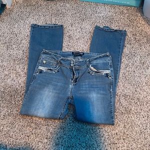 Worn jeans